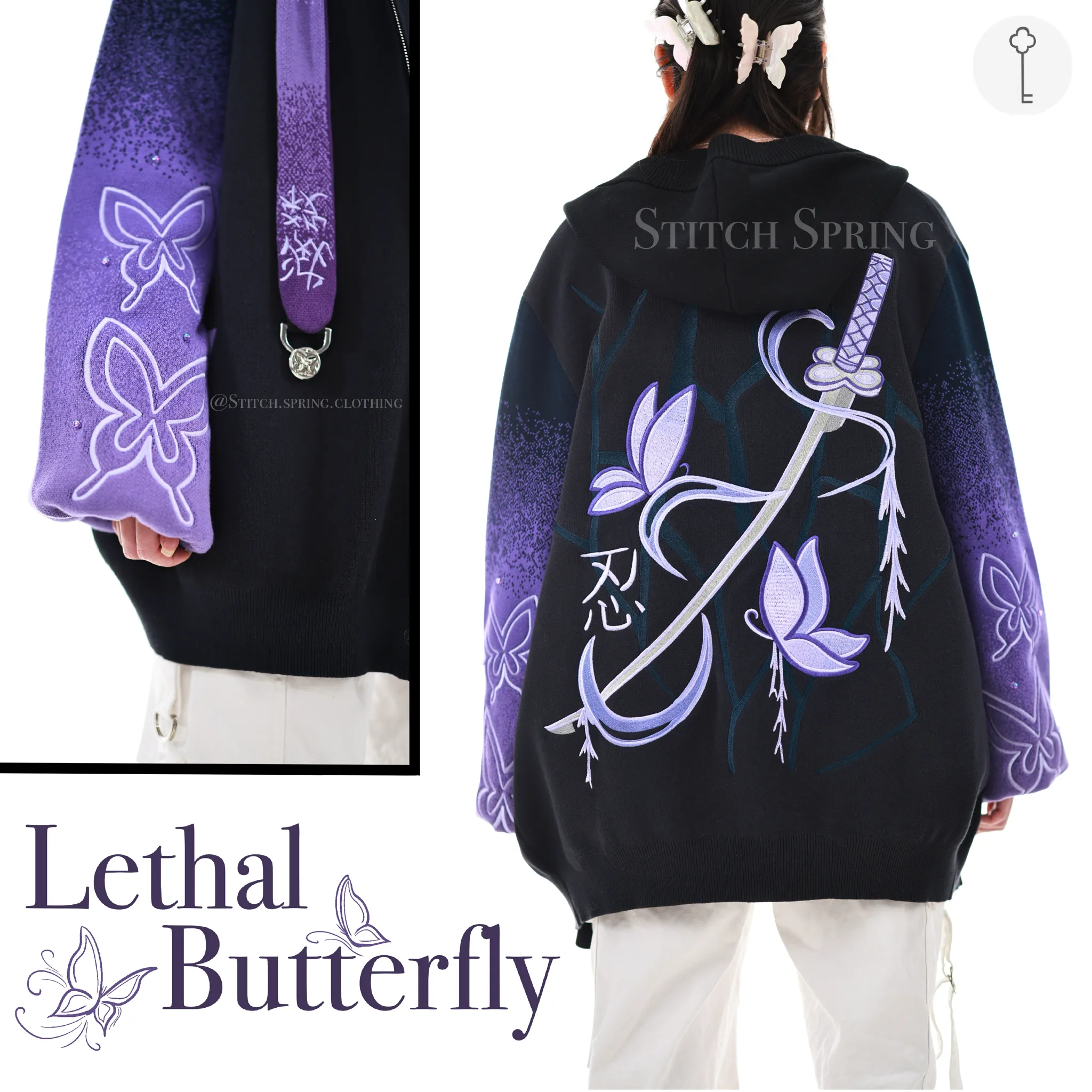 Preorder Your Stylish Lethal Butterfly Graphic Zipper Hoodie - Comfort Meets Edgy Fashion