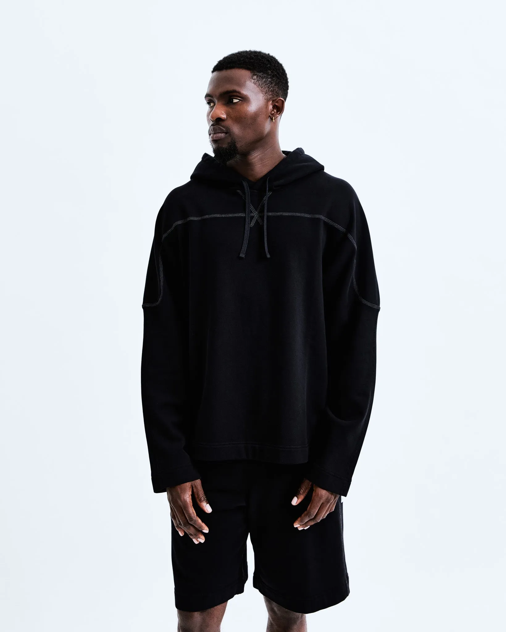 Lightweight Terry Fabric Breakaway Hoodie with Adjustable Features