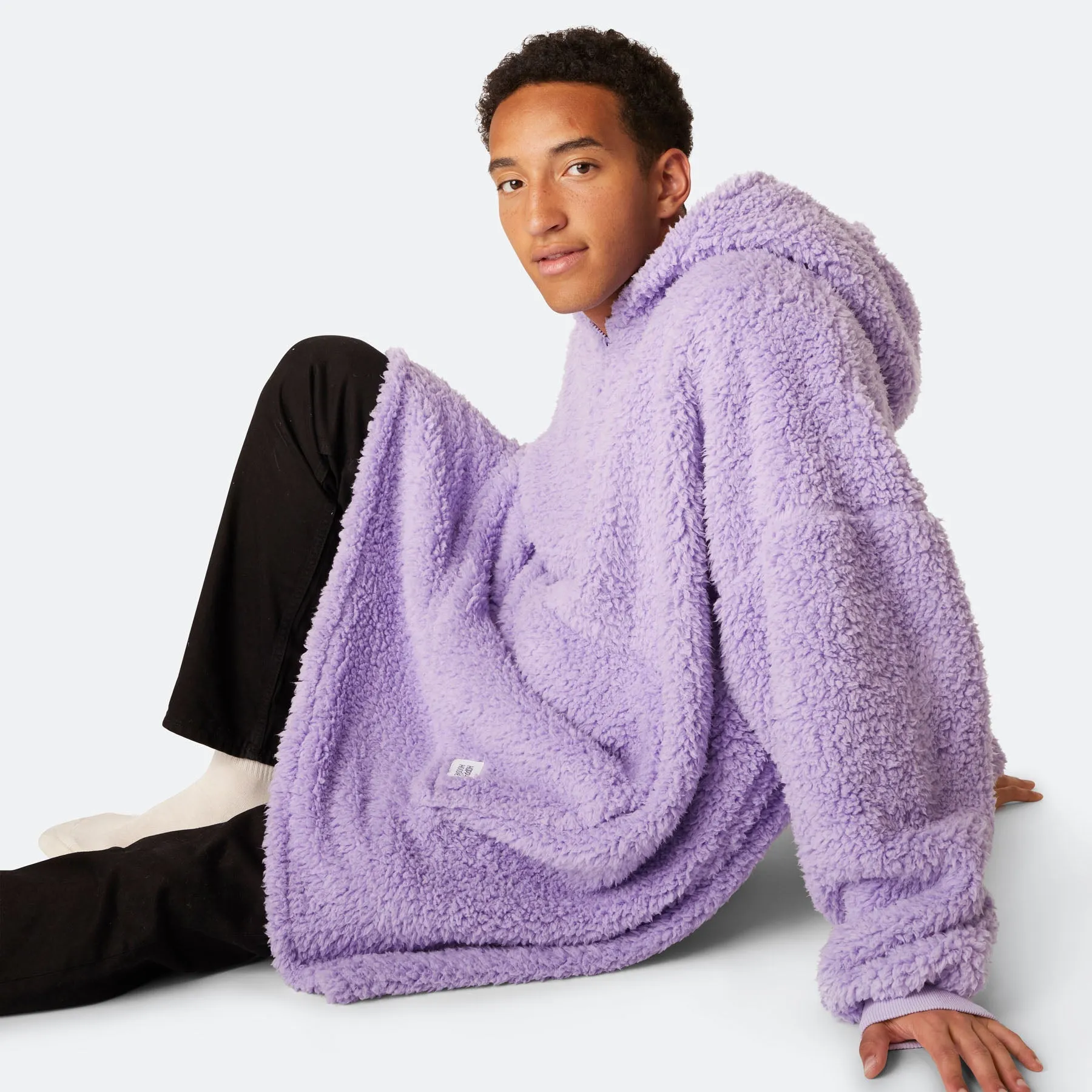 Lilla Sherpa HappyHoodie