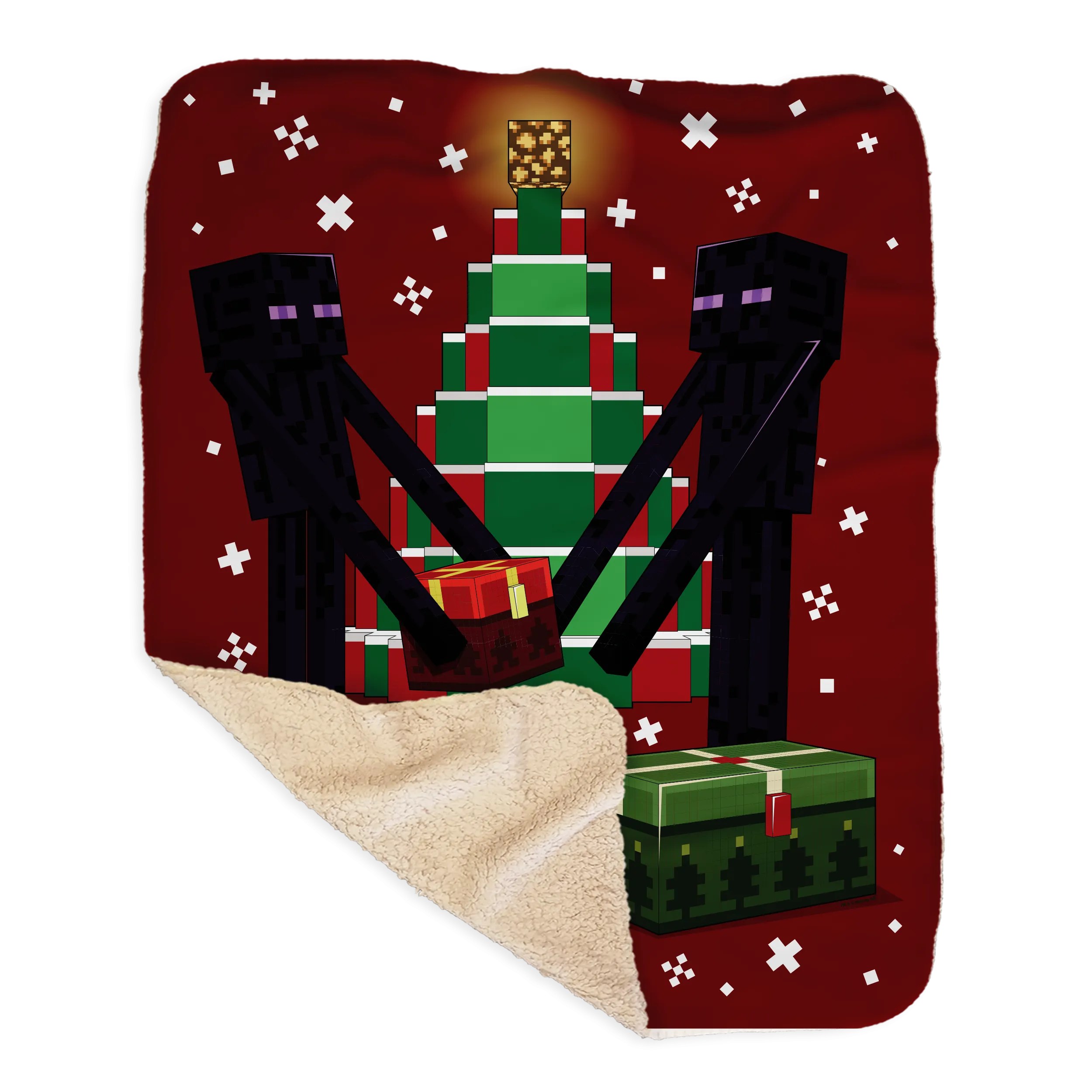 Minecraft Enderman Gifts Sherpa Blanket