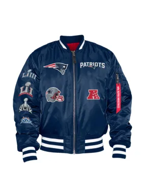 NEW ENGLAND PATRIOTS X ALPHA X NEW ERA MA-1 BOMBER JACKET