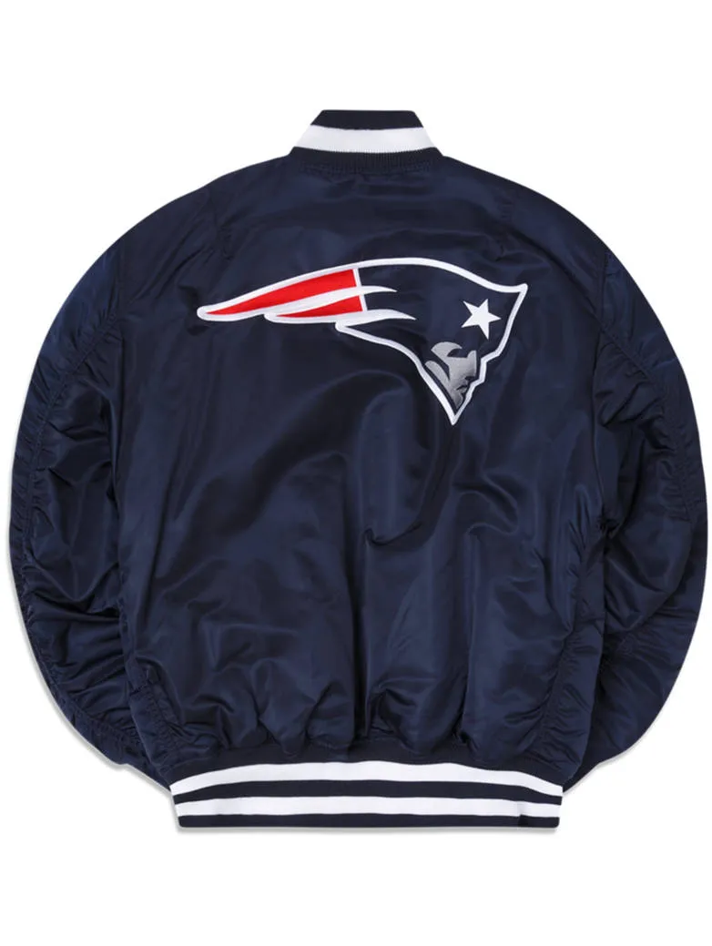 NEW ENGLAND PATRIOTS X ALPHA X NEW ERA MA-1 BOMBER JACKET