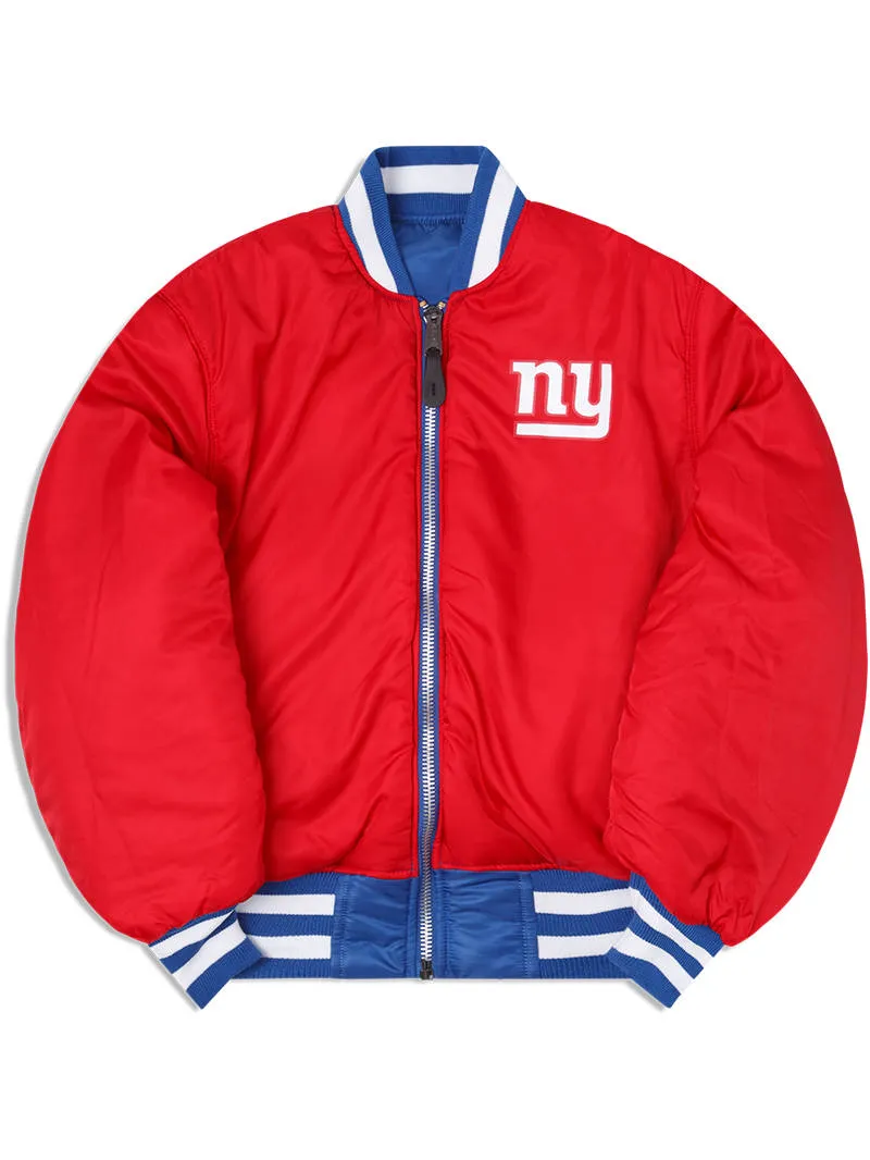 NEW YORK GIANTS X ALPHA X NEW ERA MA-1 BOMBER JACKET