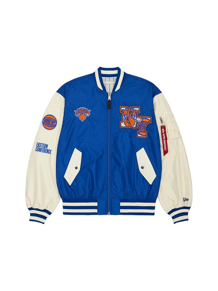 NEW YORK KNICKS X ALPHA X NEW ERA L-2B BOMBER JACKET