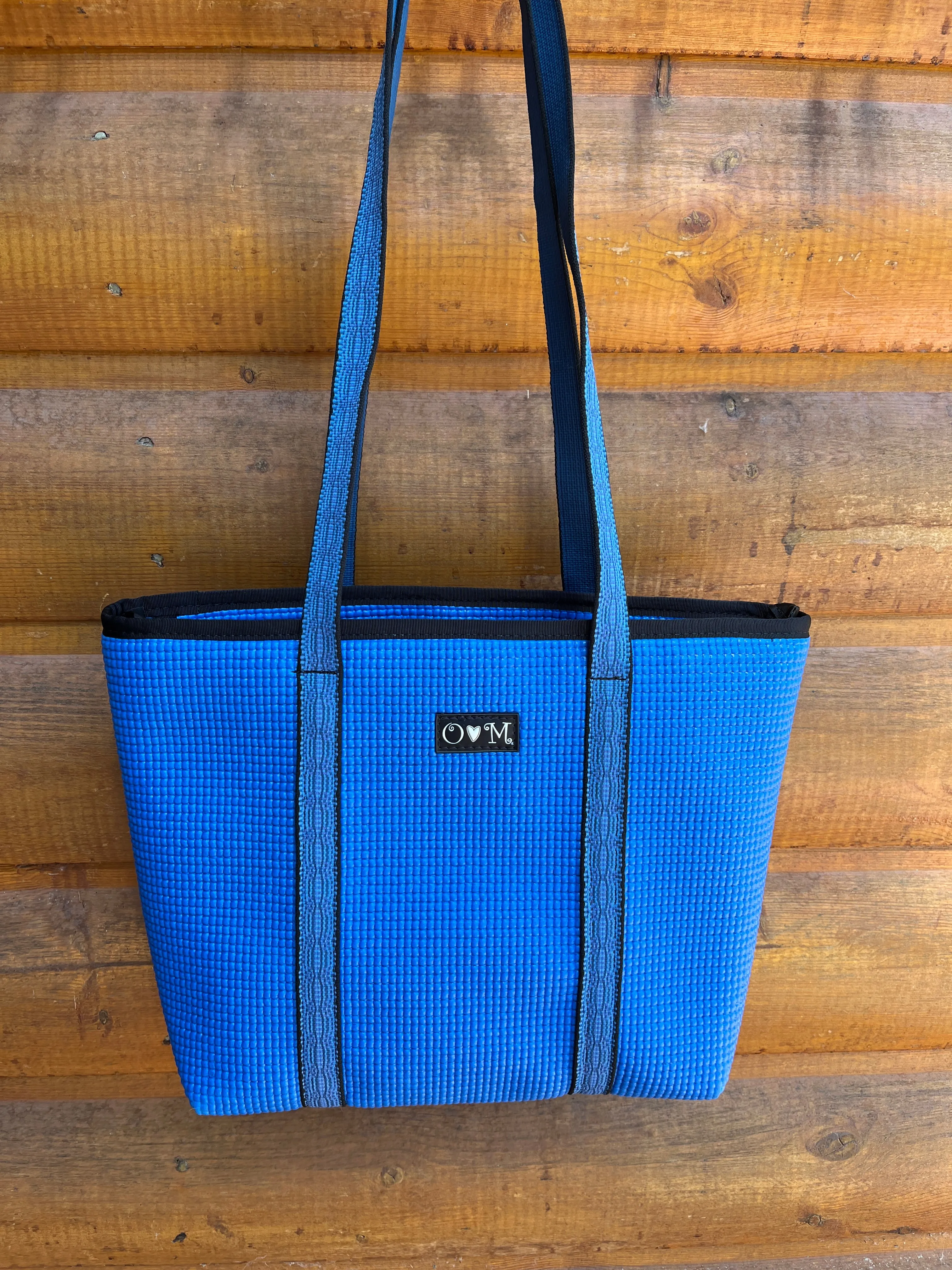 OM Tote Bag ZIPPER top-Blue