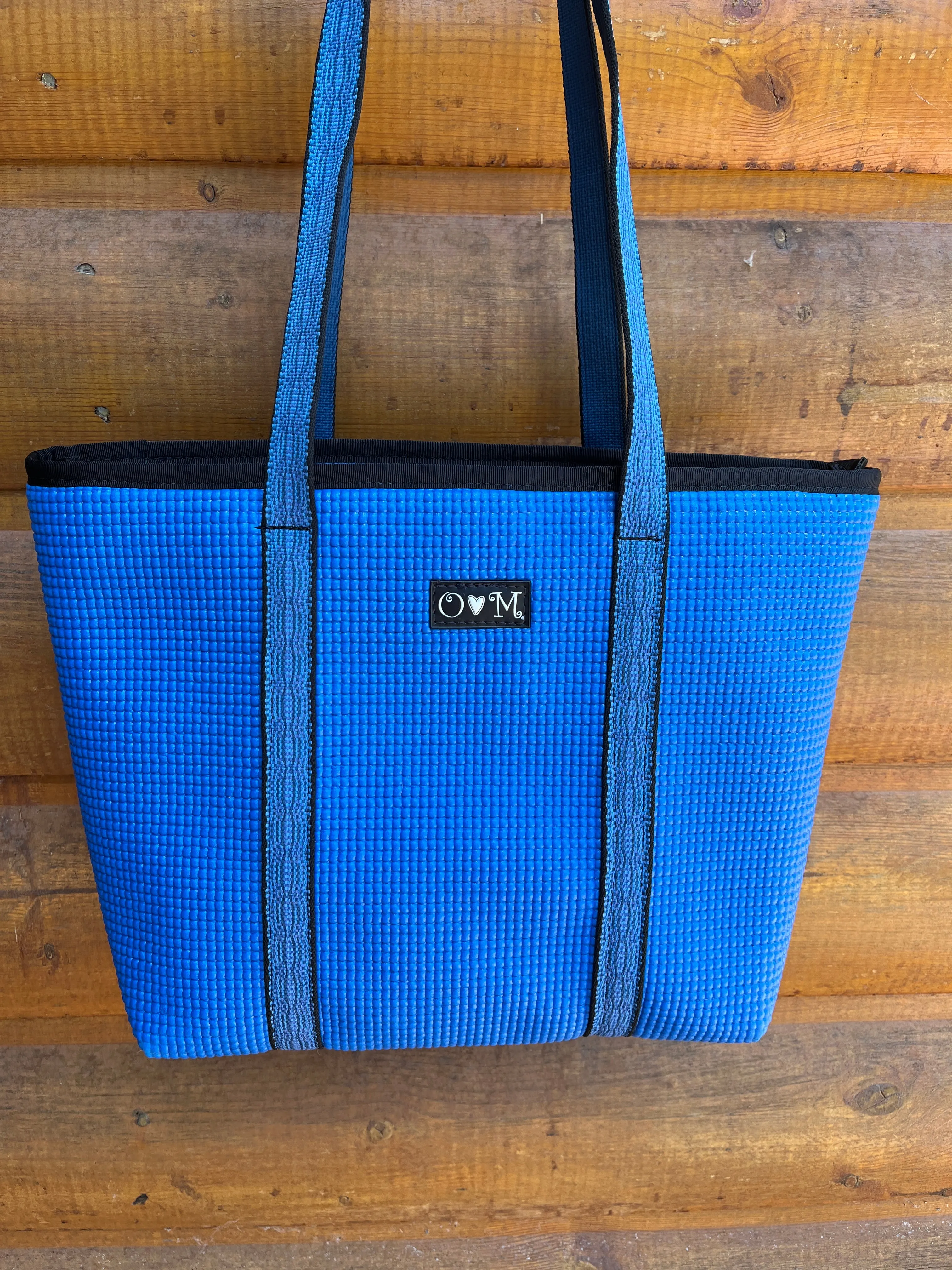 OM Tote Bag ZIPPER top-Blue