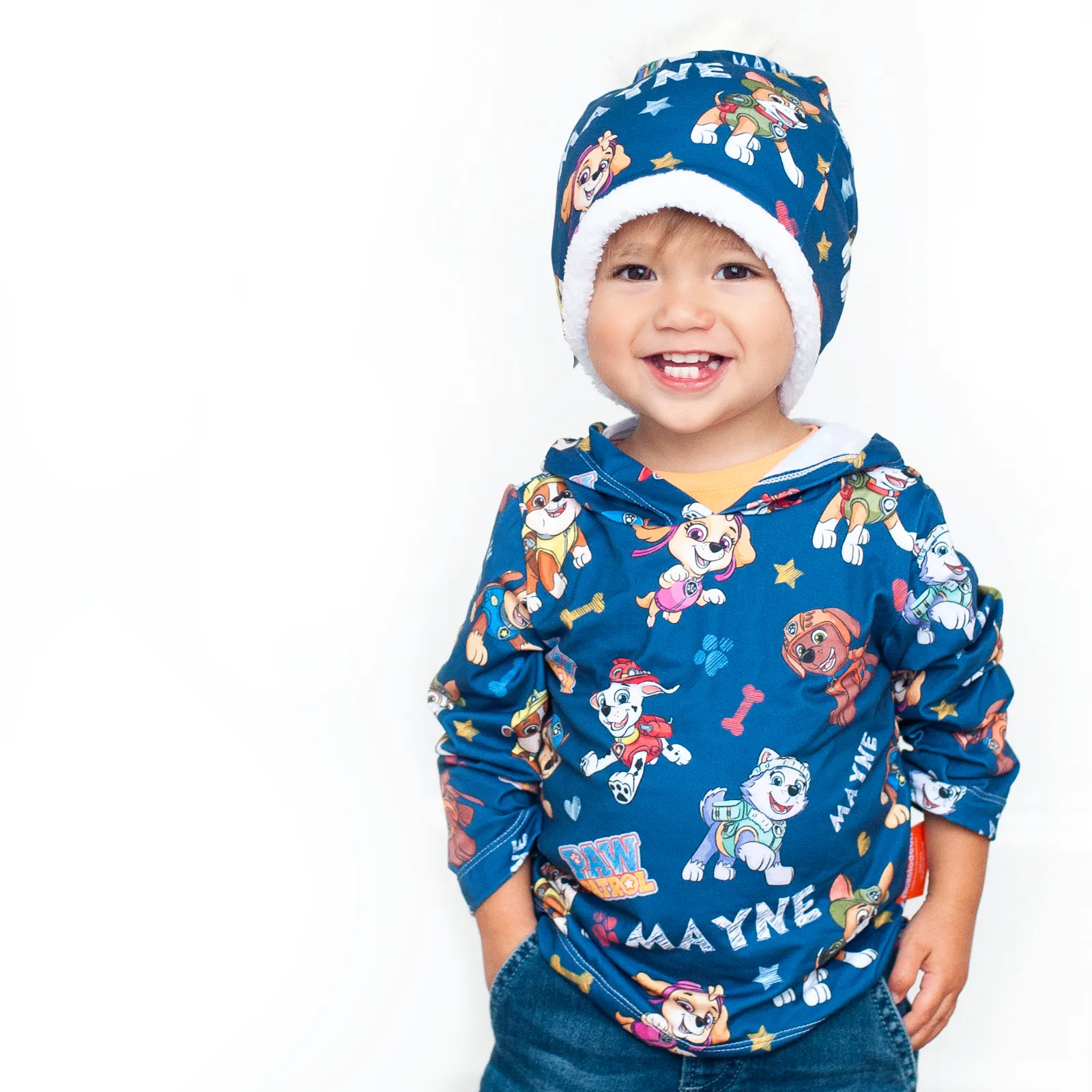 Paw Patrol - Personalized Sherpa Lined Pom Beanie