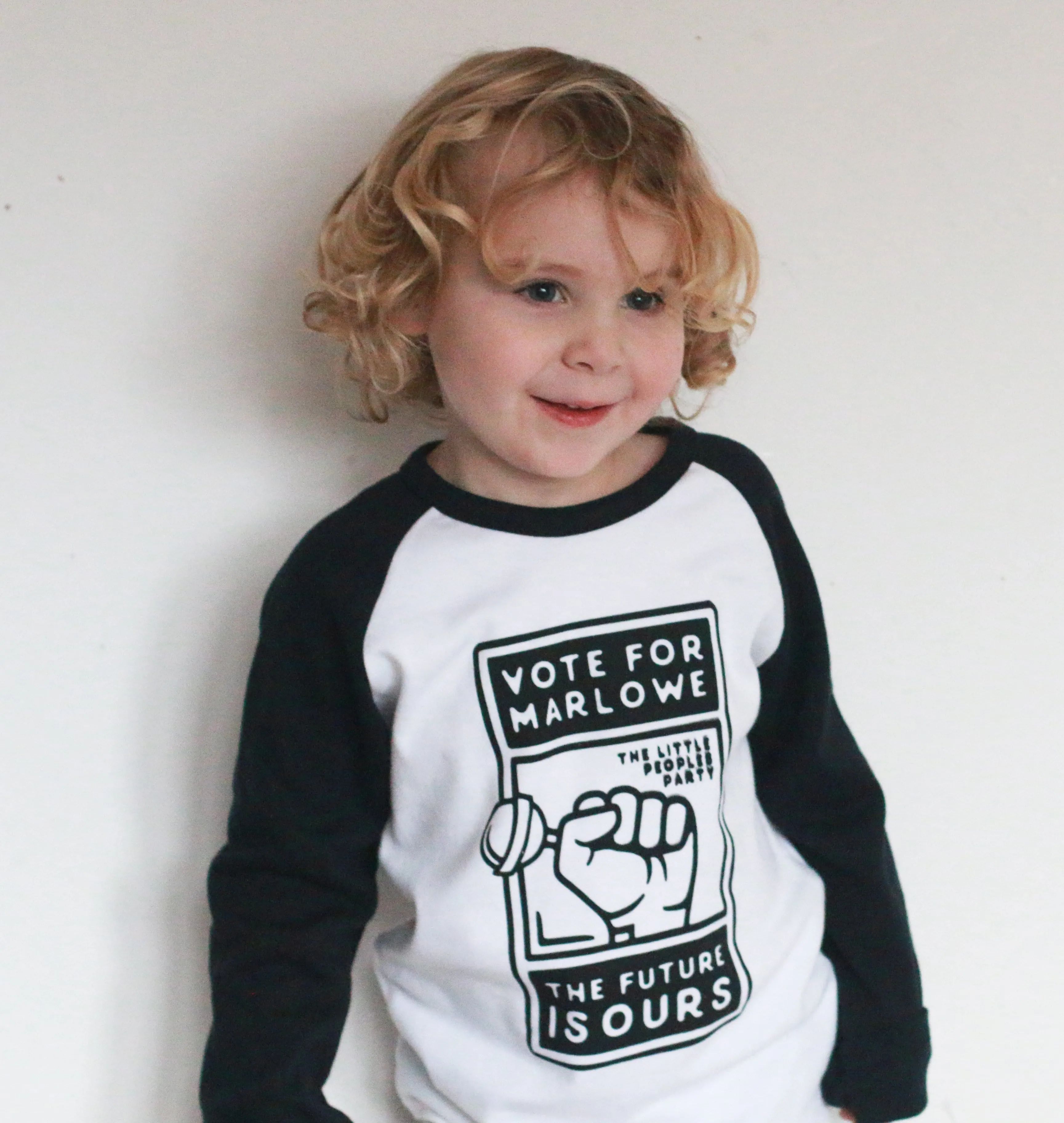 Personalised Vote For Raglan Baseball Top