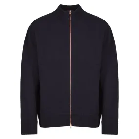 PRESIDENT'S Bomber Zip P’S Washed Wool Blue Navy