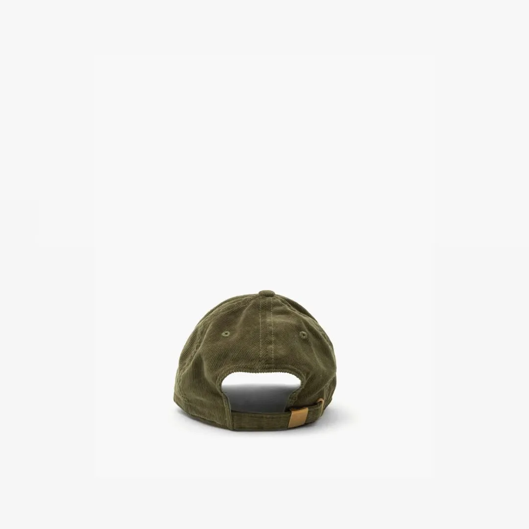 "Oui" Corduroy Baseball Hat (Olive)