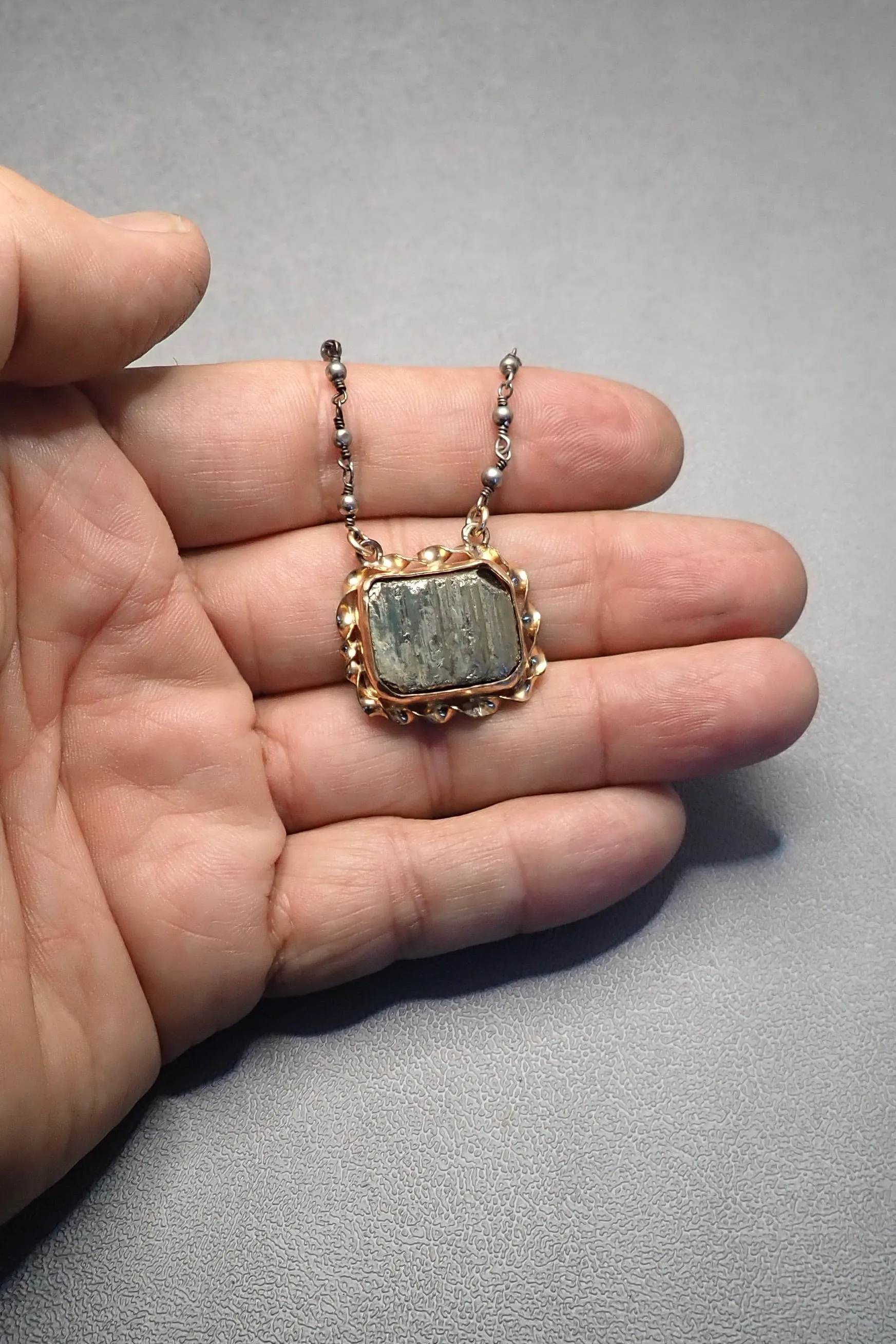 RAW PYRITE PENDANT - only piece