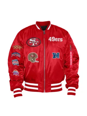 SAN FRANCISCO 49ERS X ALPHA X NEW ERA MA-1 BOMBER JACKET (HISTORIC LOGO)