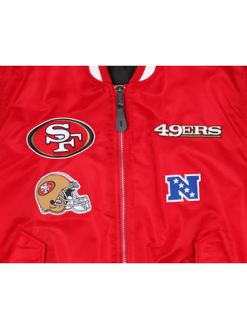 SAN FRANCISCO 49ERS X ALPHA X NEW ERA MA-1 BOMBER JACKET