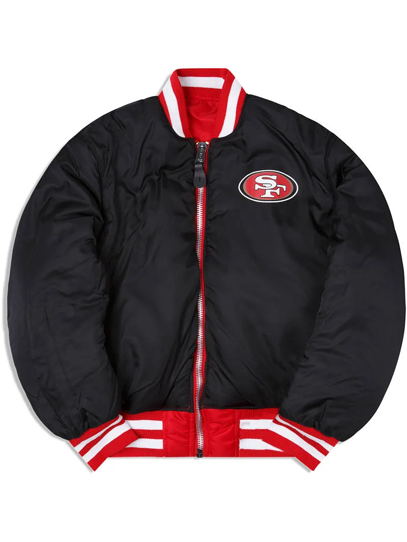 SAN FRANCISCO 49ERS X ALPHA X NEW ERA MA-1 BOMBER JACKET