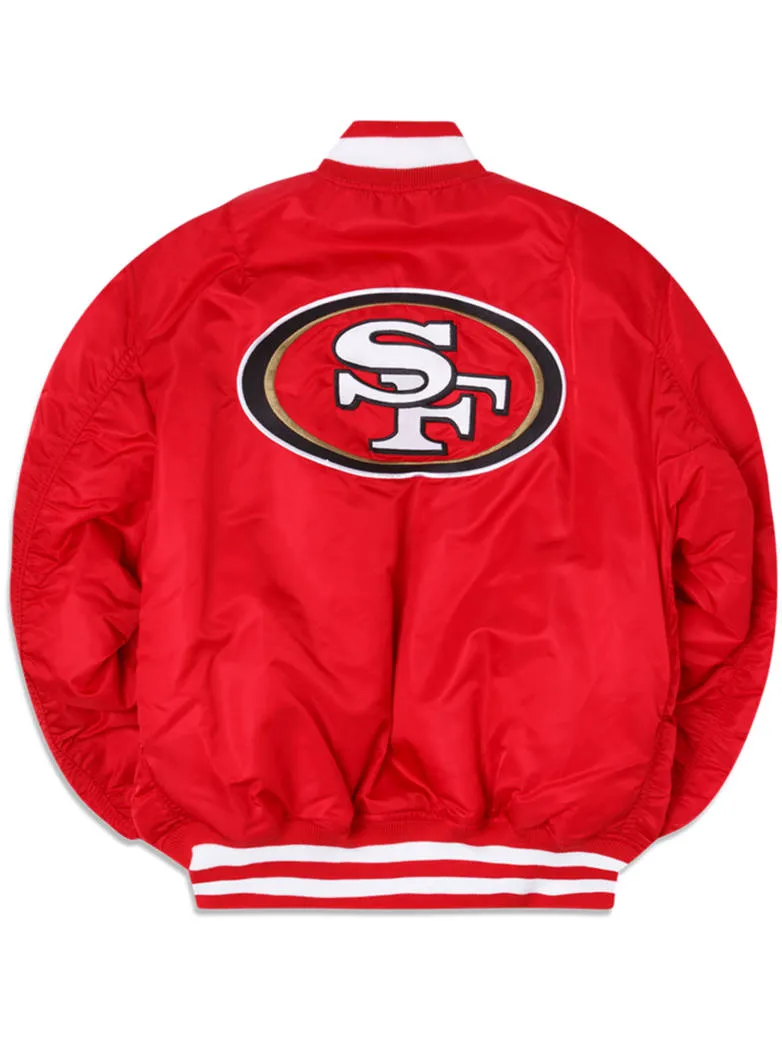 SAN FRANCISCO 49ERS X ALPHA X NEW ERA MA-1 BOMBER JACKET