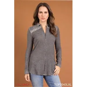 Simply Noelle Trail Blazer Top/Jacket - Taupe