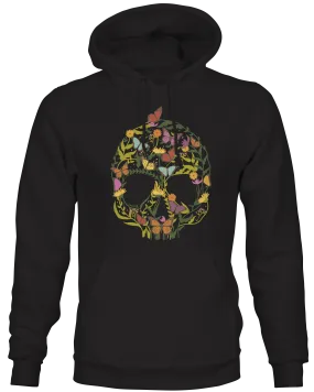 Skull  Shape Flowers Hoodie