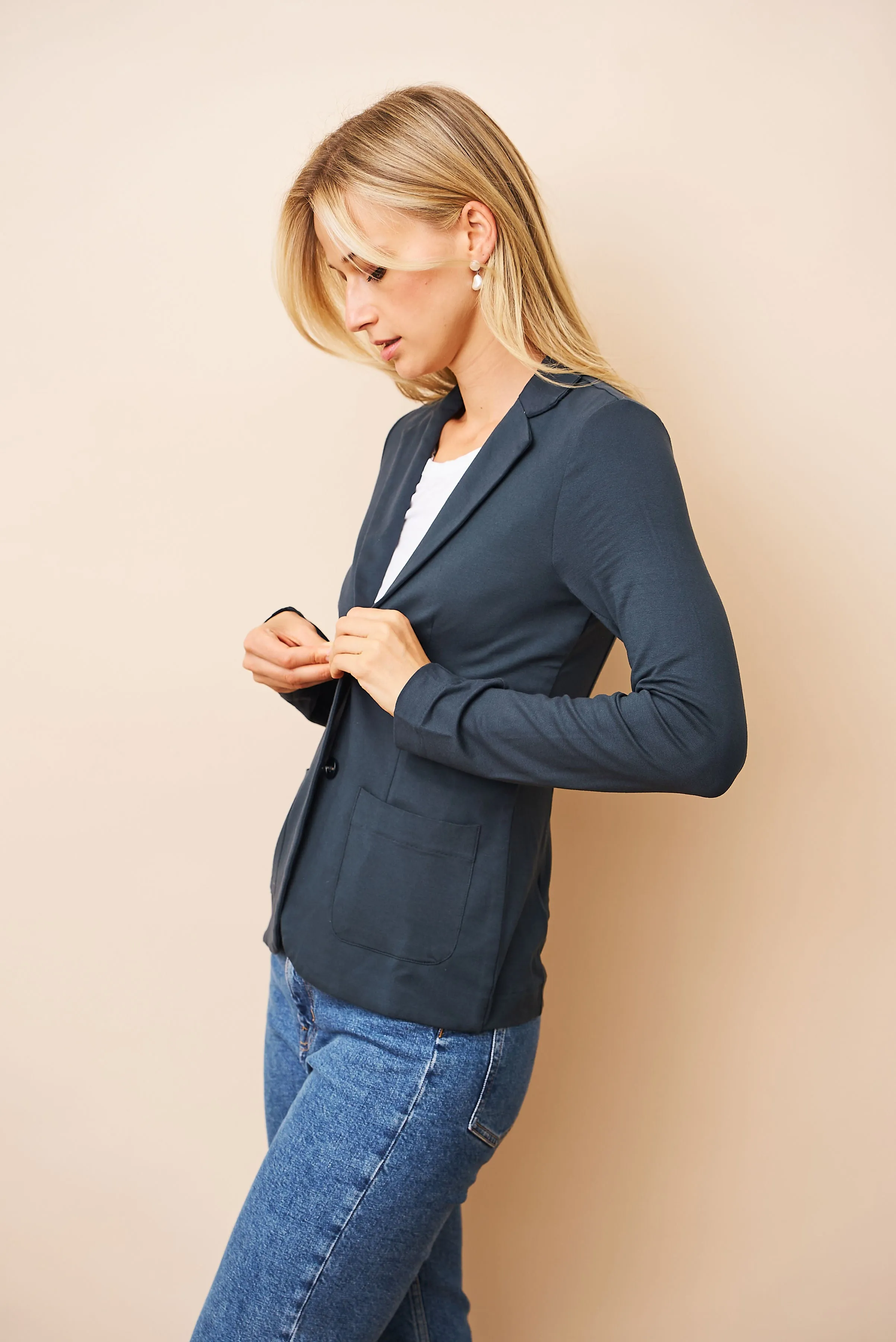 Soft Touch Two Button Blazer - Crepuscule