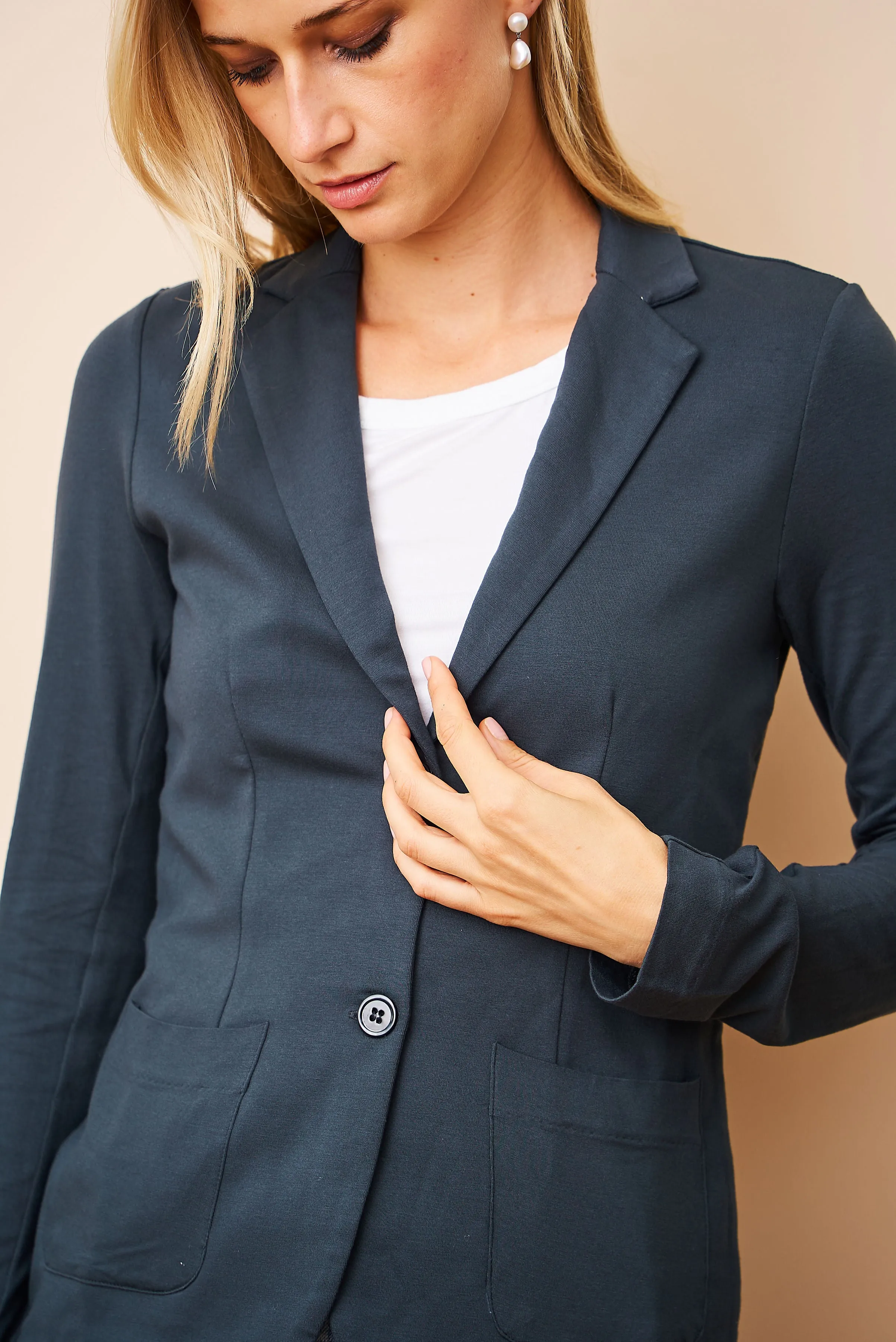 Soft Touch Two Button Blazer - Crepuscule