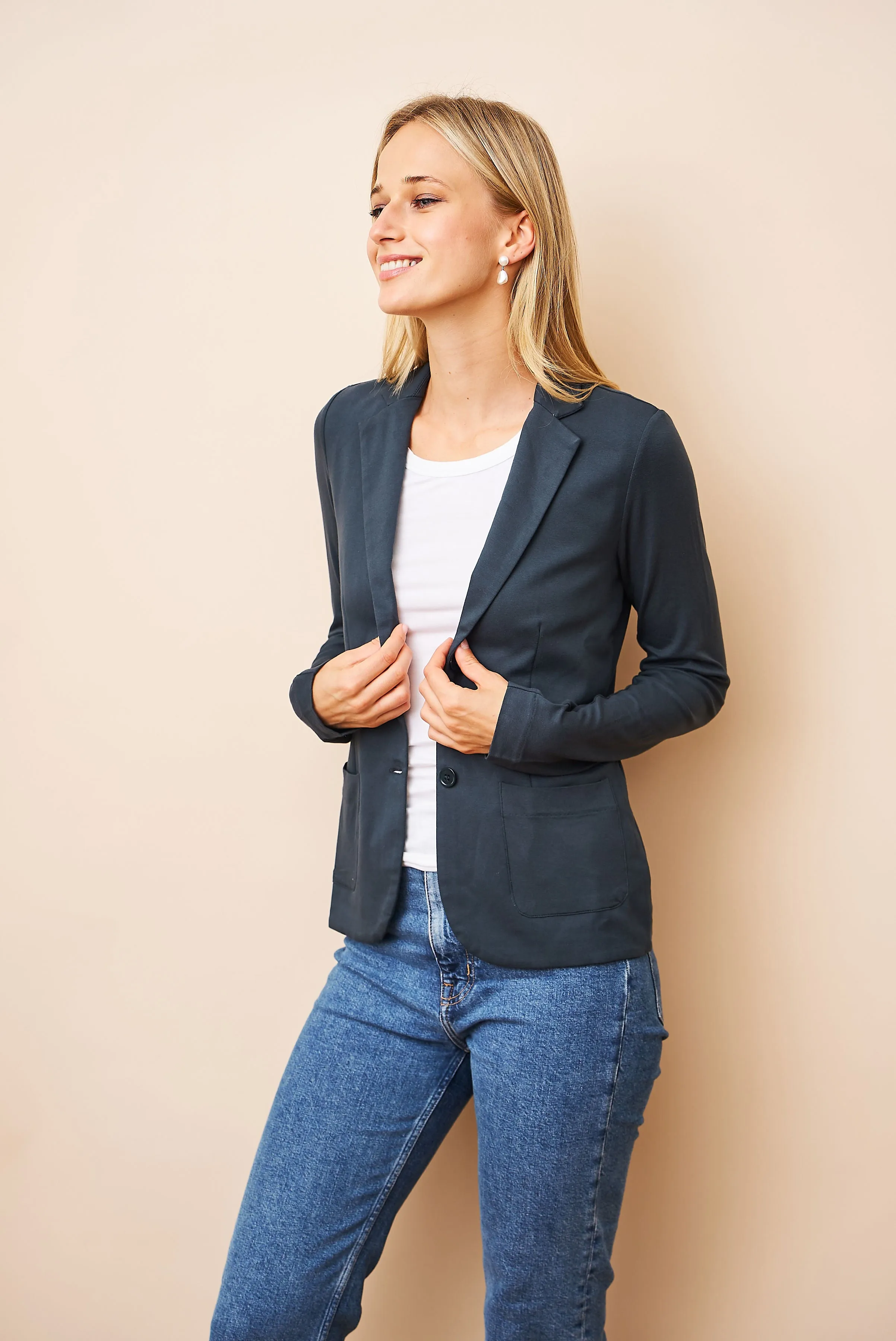 Soft Touch Two Button Blazer - Crepuscule