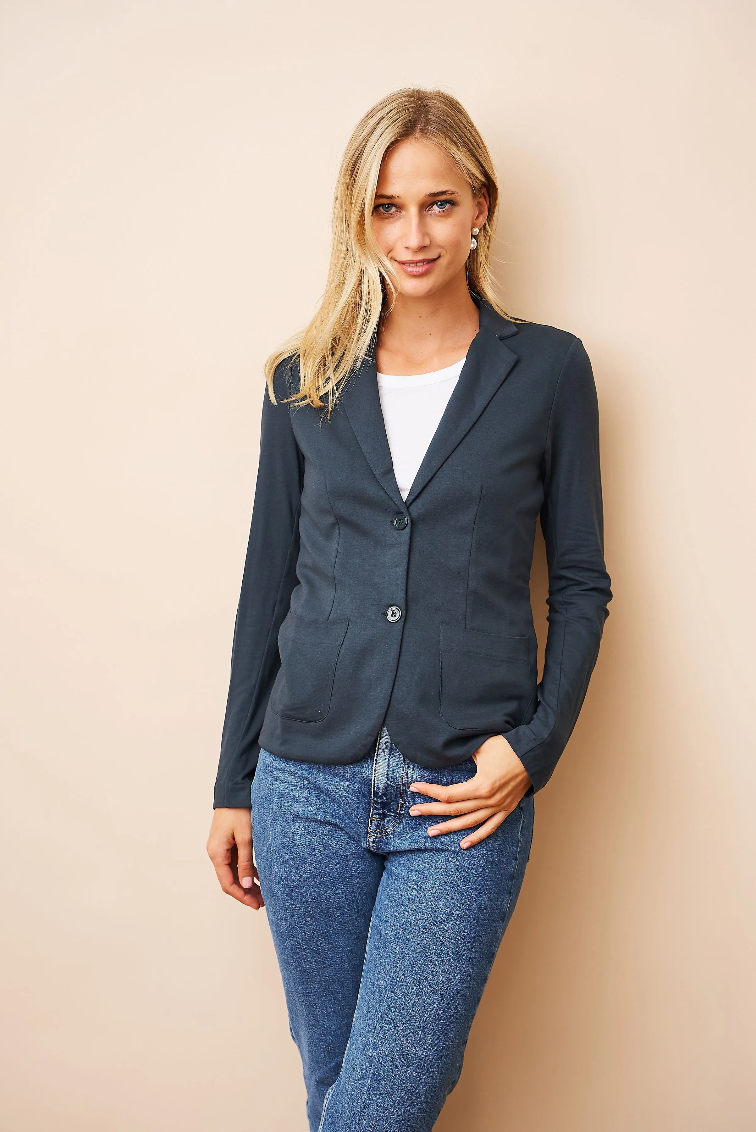 Soft Touch Two Button Blazer - Crepuscule