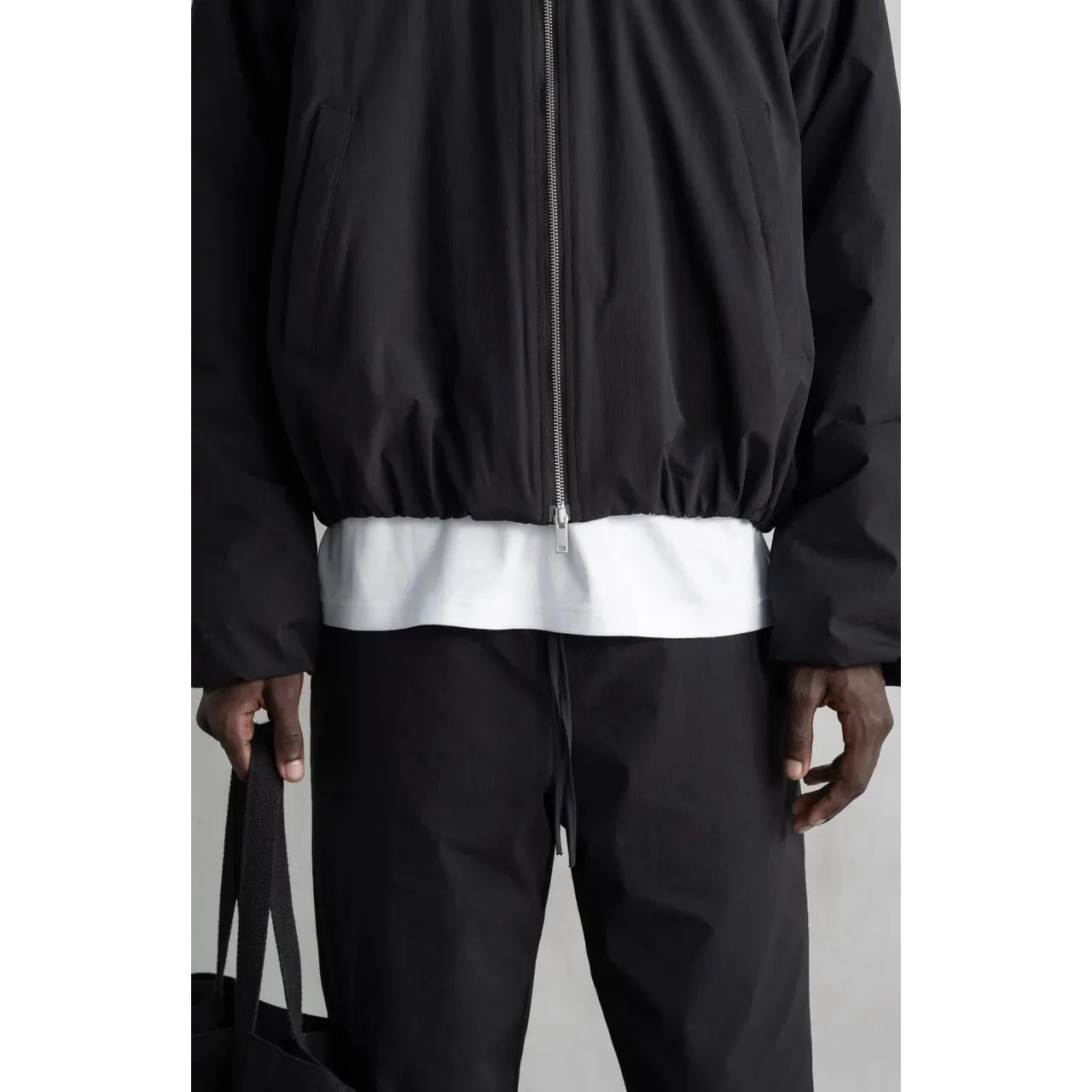 Stampd Oversized Cropped Bomber Black