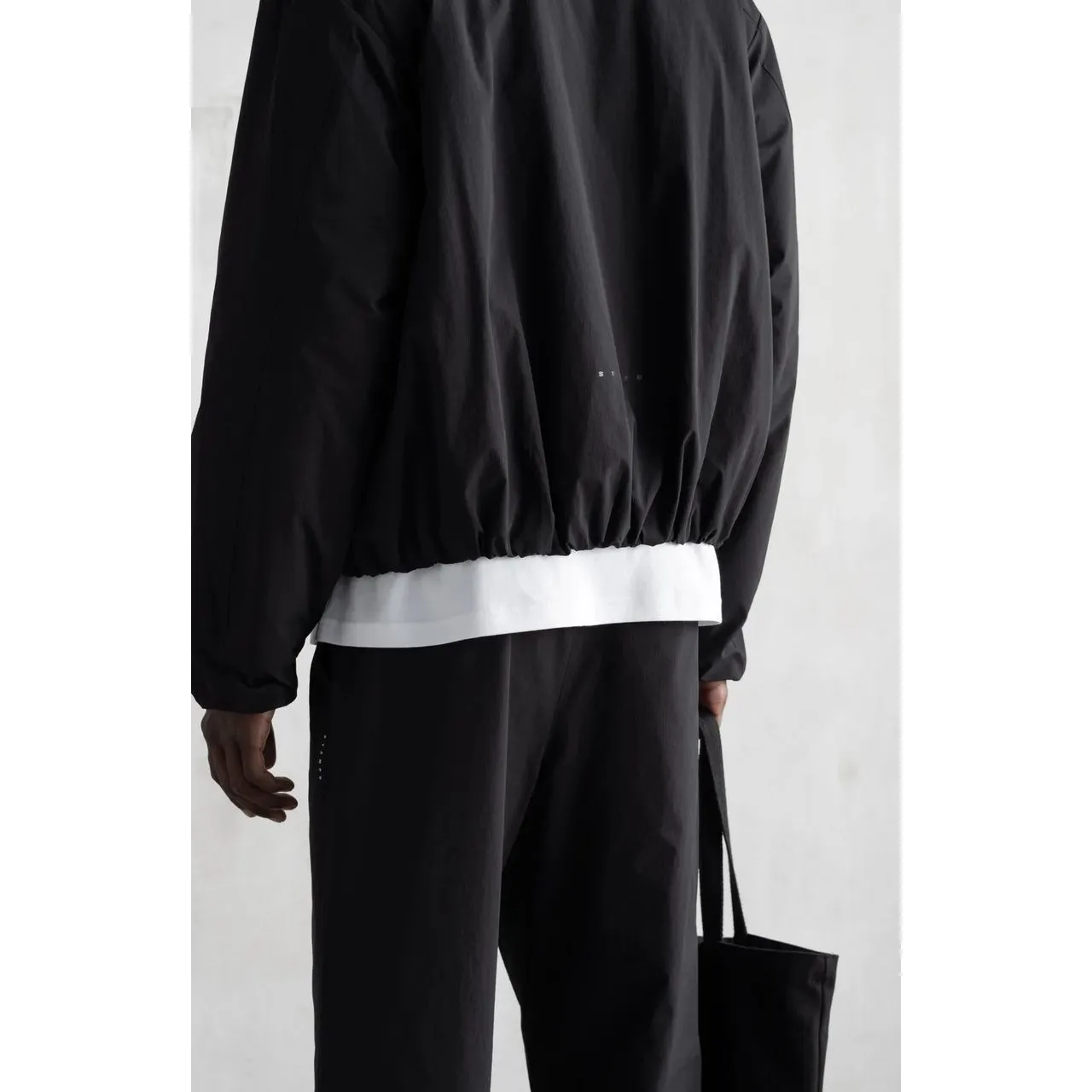 Stampd Oversized Cropped Bomber Black