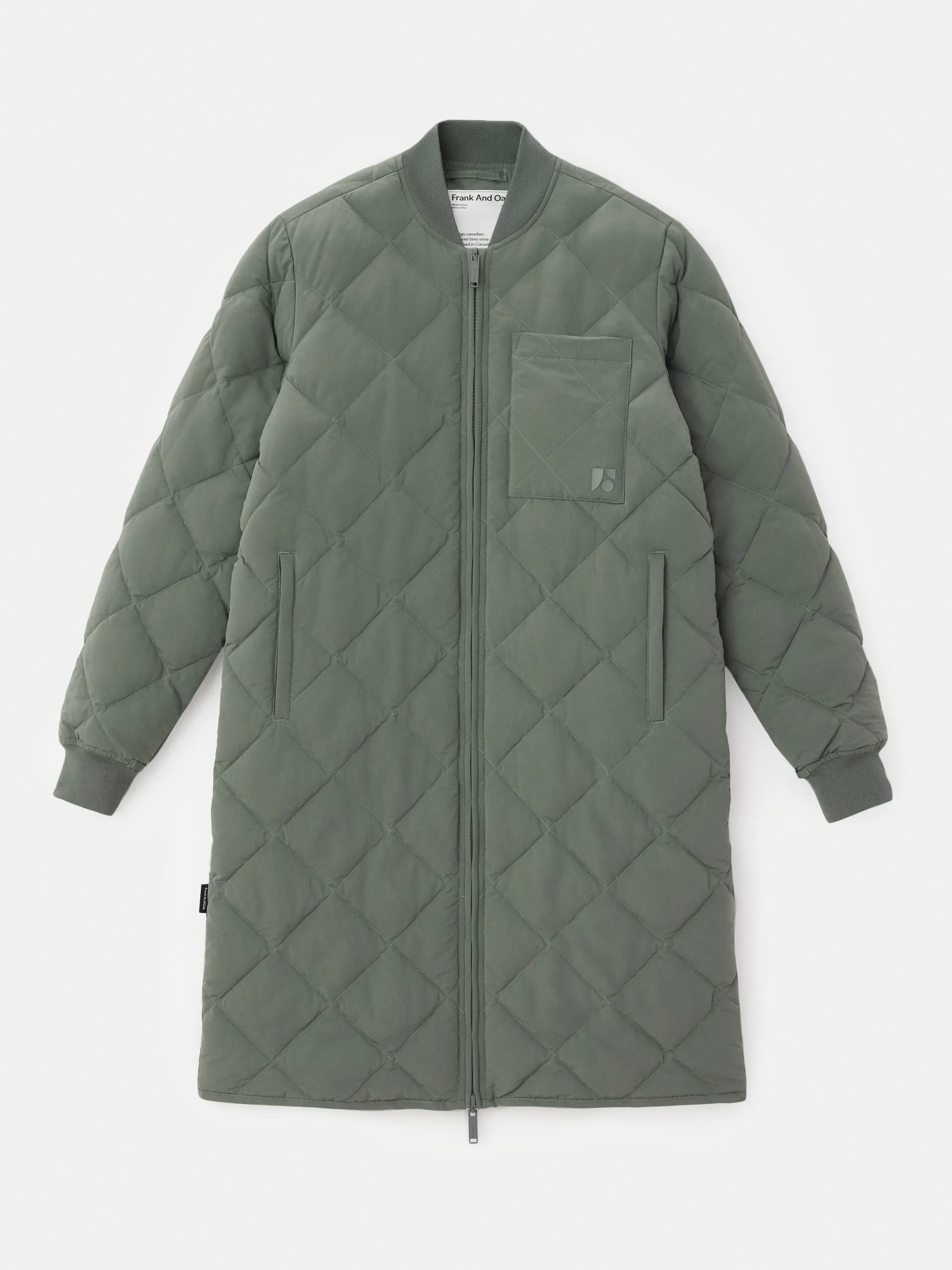 The Skyline Reversible Maxi Bomber in Boreal Green