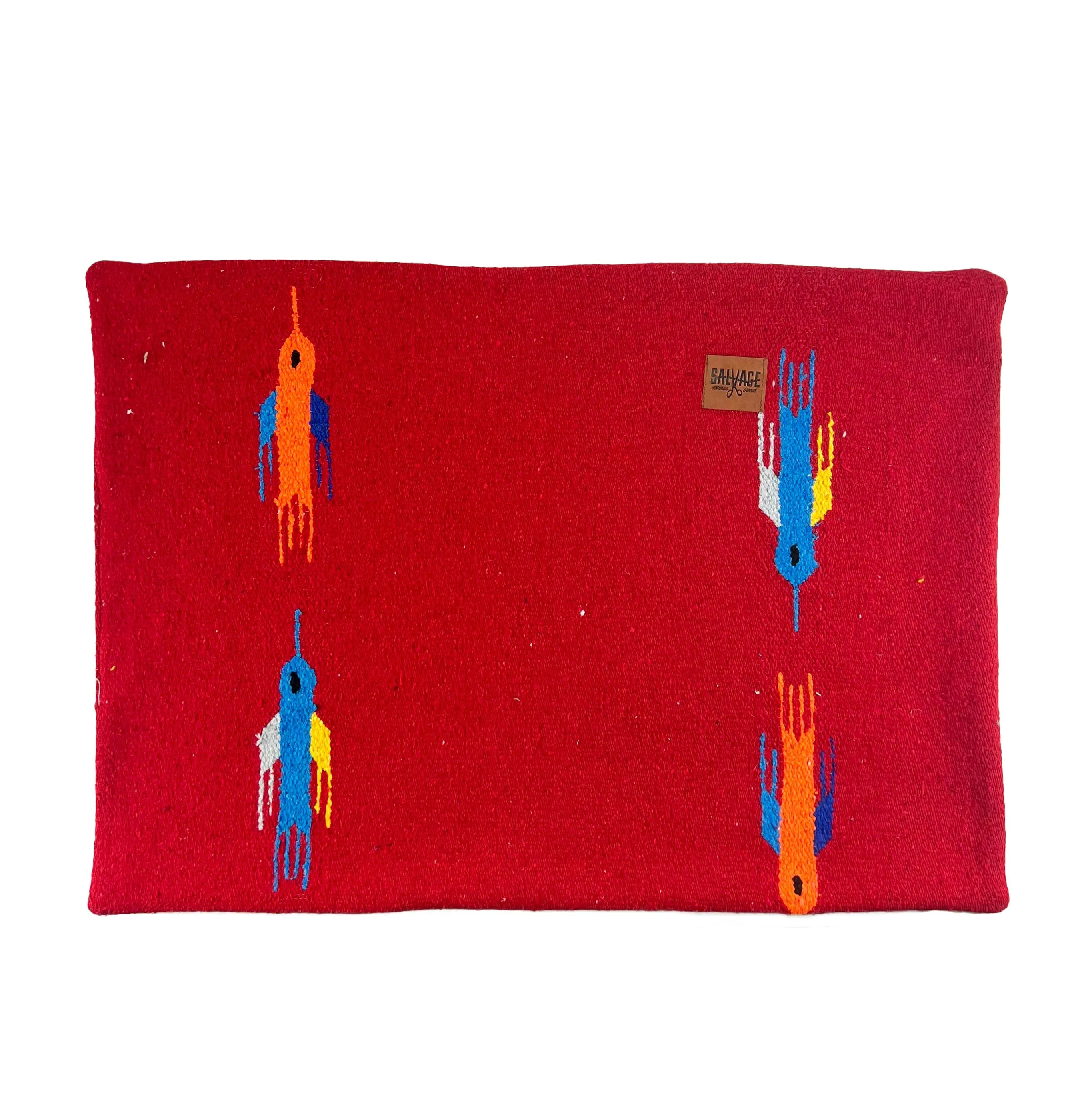 Thunderbird Blanket with Sherpa Lining - Red