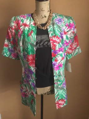 Tropical Short Sleeve Blazer - Size 10