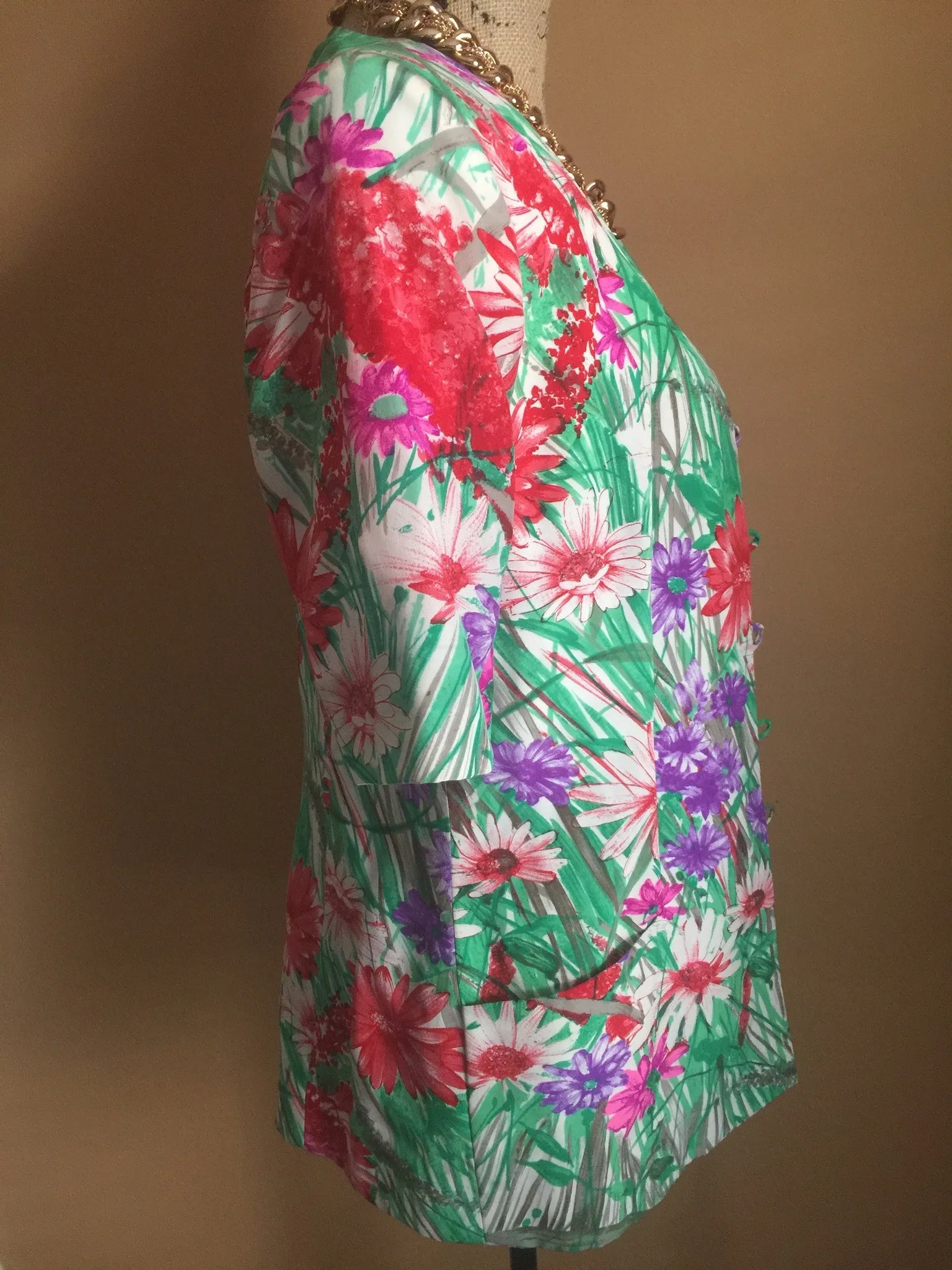 Tropical Short Sleeve Blazer - Size 10