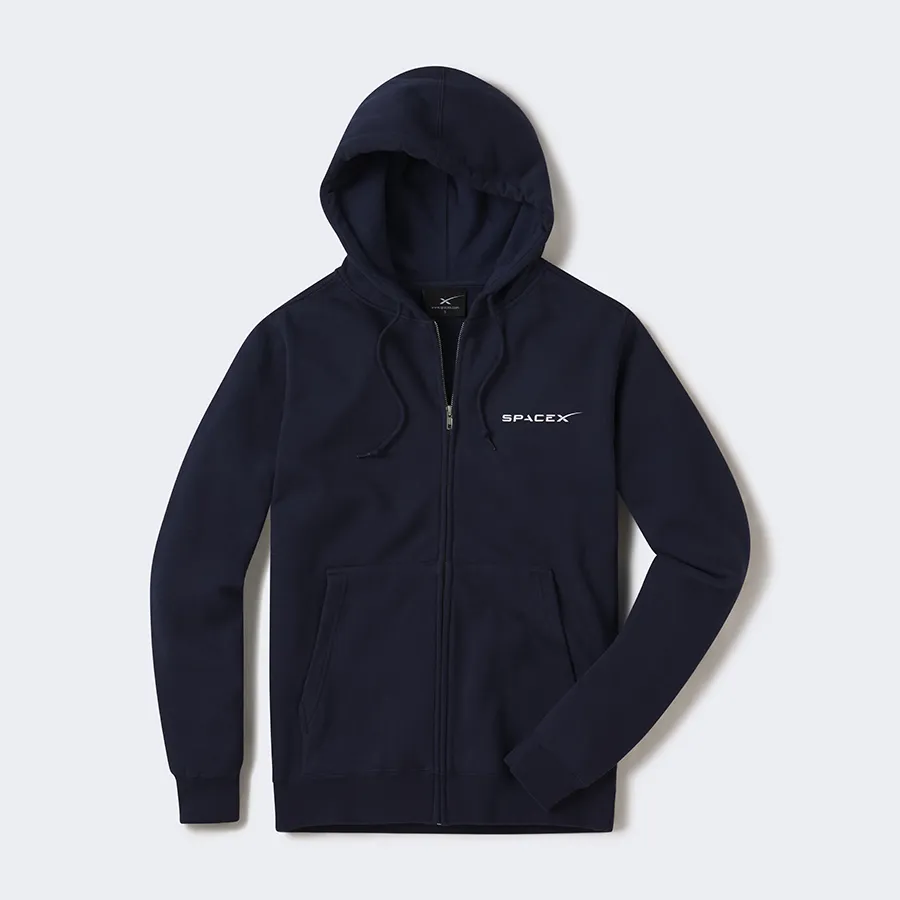 Unisex SpaceX Zipper Hoodie - Navy