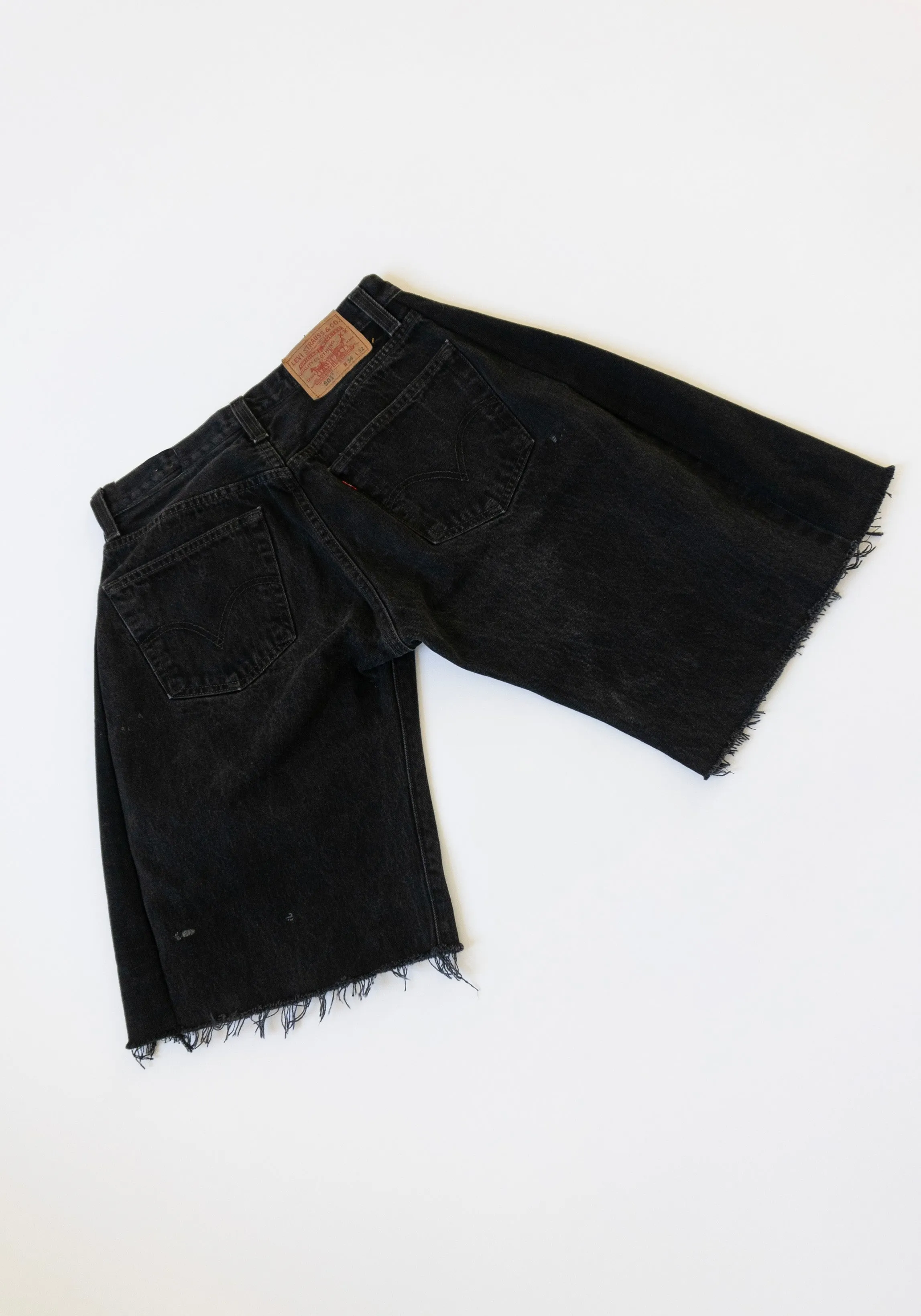 Vintage Lasso Jean Short in Black