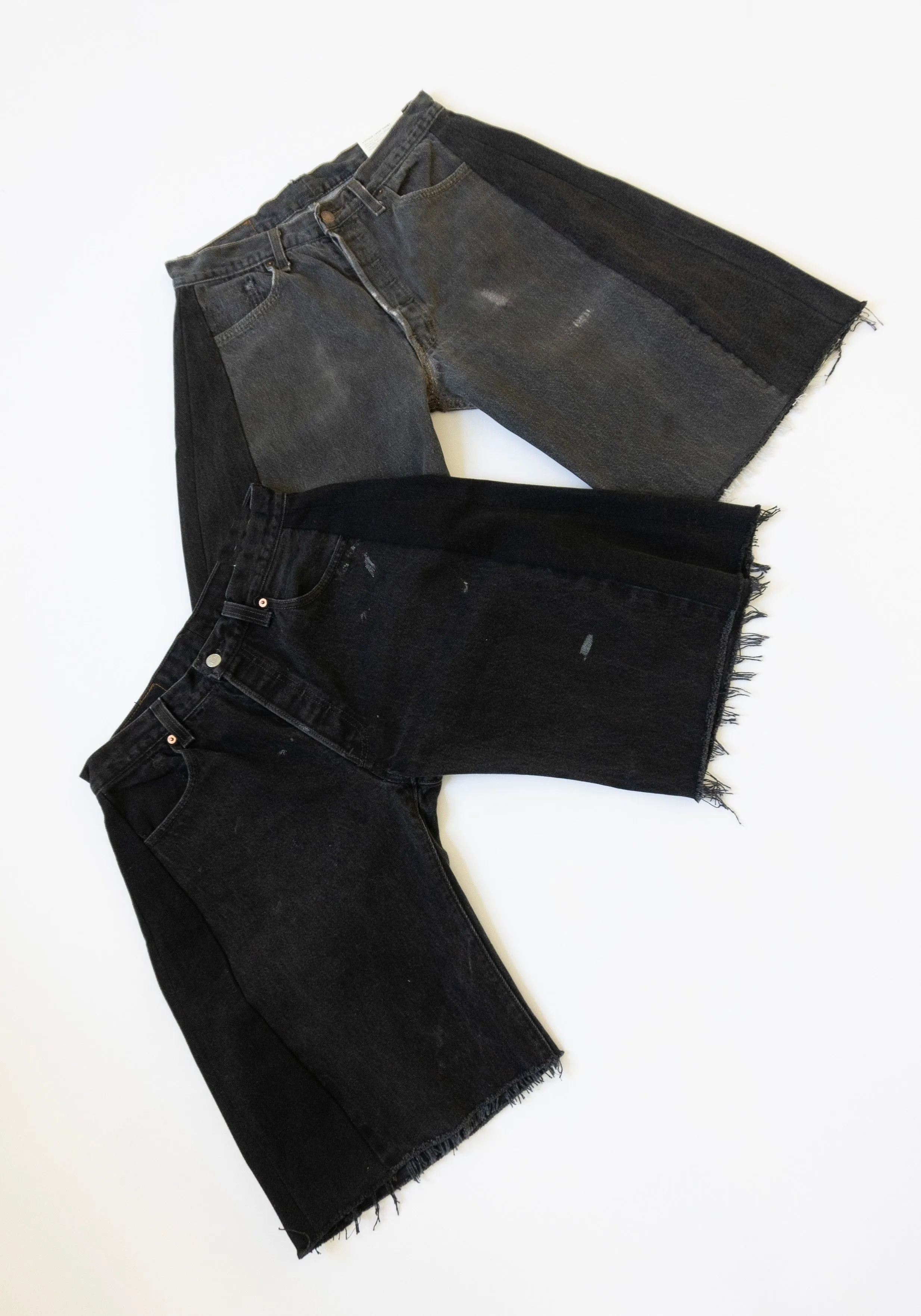 Vintage Lasso Jean Short in Black