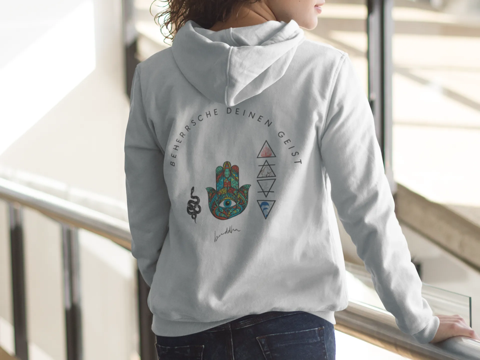 Yoga Elemente -Bio Zipper Hoodie Unisex