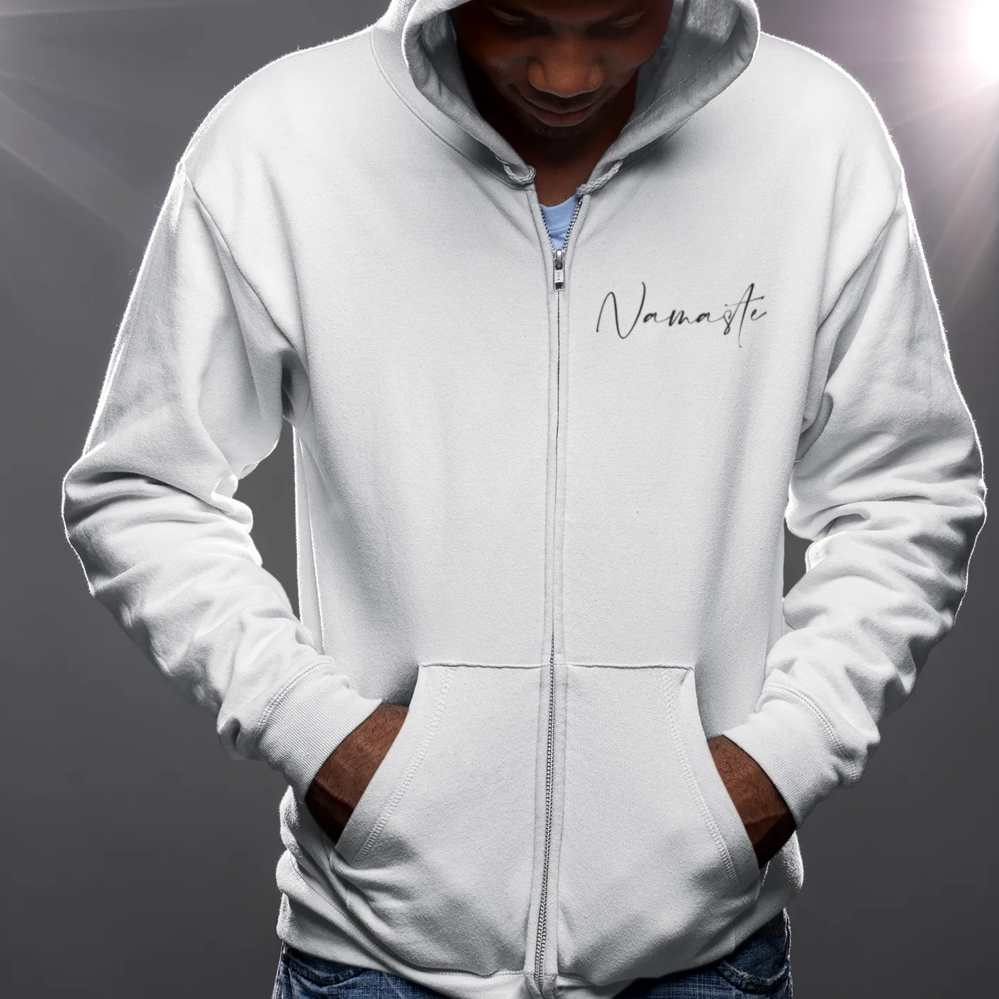 Zipper Hoodie Unisex - Namaste -