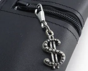 Zipper Pull with Dollar Pewter